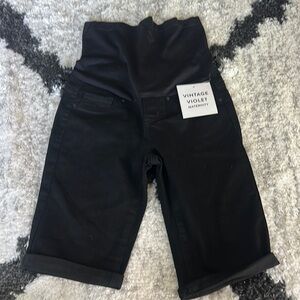 Vintage Violet Maternity Black Shorts